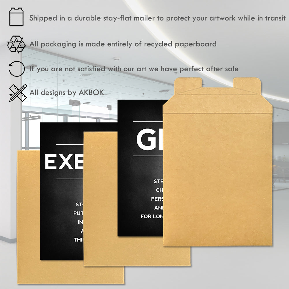 9-Piece Inspirational Quote Posters Set - Unframed 8x10 Inch Wall Art for Home, Office